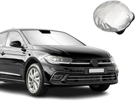 BSTW Auto Sonnenschutz für VW Polo MK6 2018-2025 2026 – Faltbare Windschutzscheiben-Abdeckung mit Wärmeisolierung & UV-Schutz | Passend für VW Polo 6 AW GTI