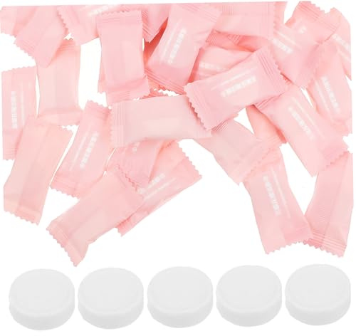 CALLARON 100pièces Serviettes Compressées Capsules Pour Voyage Et Camping Biodégradables Et Non Parfumées