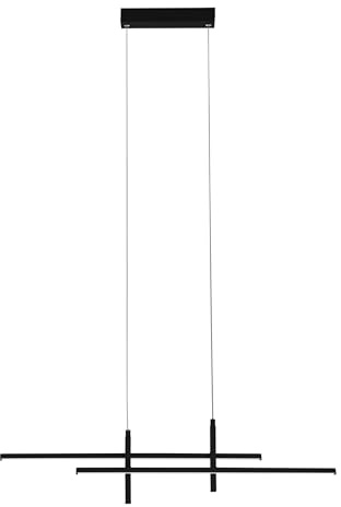 Eglo LED Pendant lamp Trepiliano, Dining Table Light Fitting | hanging lighting fixture, black metal, warm white, 2500 lumens