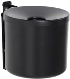 Posacenere da Muro per Esterno con Calamita in metallo colore nero 15x18H cm - Capacità 2,5 Lt