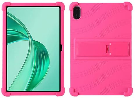 Funda para tablet Honor Pad X8a de 11 pulgadas 2024 con soporte de PC, silicona suave, lavable, esquinas gruesas a prueba de golpes, rosa