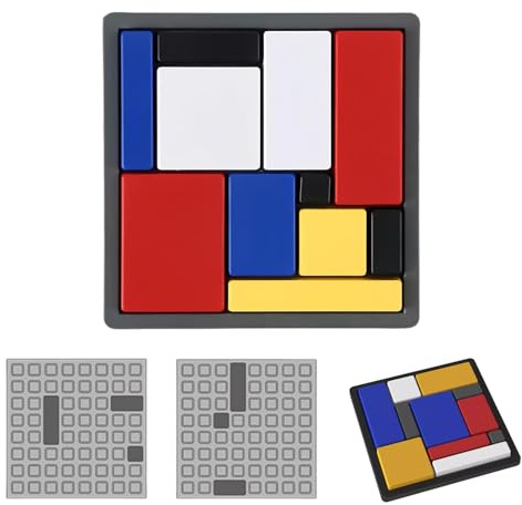 Logic Puzzle Brain Teaser Game for Kids & Adults, 88 Challenges 4 Difficulty Levels, Portable Design for Brain Training (1pcs)