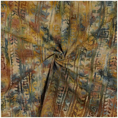 Baumwoll-Stoff Tribal-Batik ab 0,5m x 137cm handgefertigt Sommerstoff Oeko-Tex Meterware