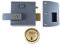 Yale B-1-DMG-PB-60 - Double Locking Nightlatch - 60mm - Dark Metallic / Polished Brass Finish High Security can be locked from inside with key