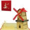 LINPOPUP®, Pop Up 3D Karte, Geburtstagskarte, Glückwunschkarte, Mühle, LIN17124, N185