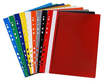 10 Schnellhefter DIN A4 / aus PVC/gelocht - Eurolochung/Farbe: orange