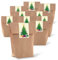 Logbuch-Verlag 50 Papierbeutel Weihnachten Beutel 14 x 22 x 5,6 cm Geschenkbeutel Kraftpapier Baum Deko Geschenktüte Kunden