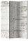 murando Raumteiler Beton Loft 135x172 cm beidseitig auf Vlies-Leinwand Bedruckt Trennwand Spanische Wand Sichtschutz Raumtrenner grau f-A-0458-z-b