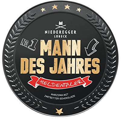 Niederegger Marzipan Mann des Jahres Taler Zartbitter Schokolade 185g