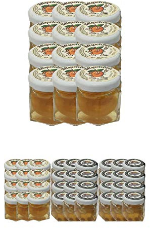 Amors Mispelchen Apfellikör mit Mispel im 2cl Glas 24 Stück + Amors Nüsschen Haselnusslikör mit Nüssen im 2cl Glas 24 Stück