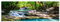 decomonkey - Impression sur Toile Paysage 150x50 1 Pièce - Tableau Décoration Appartement Cadre en Bois Déco Salon Peinture sur Toile Maison Arbres coloré paysage forêt nature rivière eau cascade