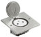 Legrand 089760 Prise de Sol Simple Surface avec Platine Carrée, 2P+T, 16A, 250V, Inox