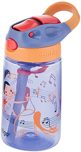 Contigo Gizmo Flip Gourde pour enfants Autospout avec paille, sans BPA, anti-fuite, idéale pour la crèche, l'école et le sport, 420 ml, Wink With Dancers Pink
