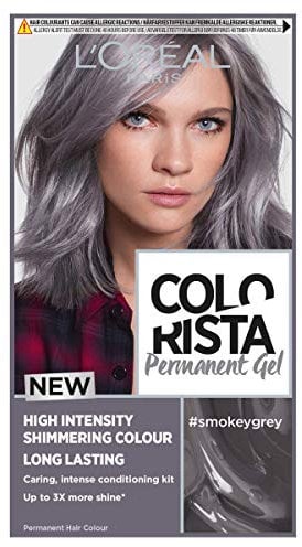 L'Oréal Paris Colorista Permanent Gel Hair Dye, Long-Lasting and Vibrant At-Home Hair Colour, High-Intensity Hues with Up to 3x More Shine, Colour: Smokey Grey