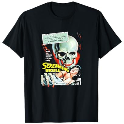 Screaming Skull vintage movie poster, Sci-Fi Horror Film Art T-Shirt