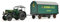 Schuco 450781900 Deutz F3 Schenker, Traktor mit Anhänger, Seitenwände aus Holz, Modellfahrzeug, 1:32, Limitierte Auflag, grün