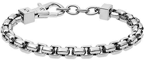 Armani Exchange Herrenarmband aus Edelstahl mit Karabiner-Verschluss