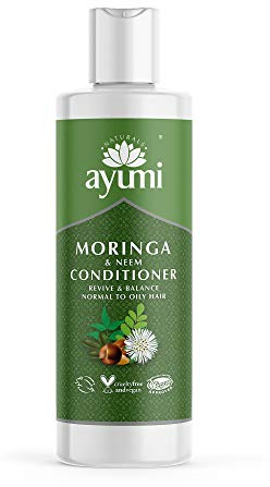 Ayumi Moringa & Neem Conditioner, Targets Oily Hair to Keep it in Balance, With a Blend of Indian Botanicals to Revive a Balanced Condition With Enhanced Control - 1 x 250ml