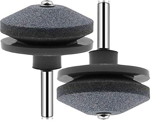 2 Pack Universal Lawn Mower Blade Sharpener Universal Grinding Rotary Drill Cuts Sharpener Garden Tool Black