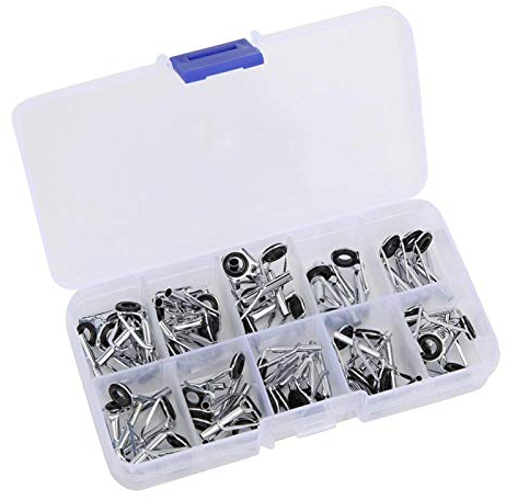 Dilwe Angelrute Spitzenring Rutenring SIC-Magnetring Metall Angelrutenführungen Spitzenringe Fish Tackle Zubehör Kit 54 Stück