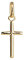 NKlaus Kleine Kreuz Kettenanhänger 333 Gold Gelbgold Kruzifix 8 Karat Goldkreuz 13 * 6,5mm 8001