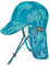 weVSwe Baby Sonnenhut mit Kinnriemen UV-Schutz UPF 50+ Mädchen Jungen Breite Krempe Flap Cap Beach Vacation Blaue Palme 6-12 Monate