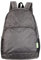 ECO CHIC Lightweight Foldable Water Resistant Backpack Rucksack Folds into Pouch for Storage (Solid Grey)
