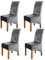 Dining Chairs Cover Pack of 4 - High Stretch Crushed Velvet XL Size High Back Dining Chair Slipcovers Chair Protector Seat Cover for Dining Room Living Room Wedding Hotel Banquet Party Home Decor