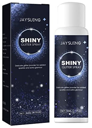 Tianbi 60 ml glänzendes Glitzer-Haar- und Körperspray, schimmerndes Glitzer-Haarspray für Frauen, Textmarker, Puder, Make-up, Glitzer-Spray für Party, Ballkleider