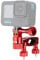 HSU Aluminum Bicycle Handlebar Mount Compatible for Gopro Hero 13/12/11/10/9/8/7/6/5/4/3 and Other Action Camera, 360 Degrees Rotary Mountain Bike Mount(Red)