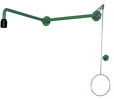 B-SAFETY | Körper-Notdusche ClassicLine | Über-Tür-Montage | grün | schwarz