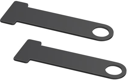 Universal Helmet Strap D-Ring Lock Stainless Steel Motorcycle Steel Ring Lock, Black 2pcs