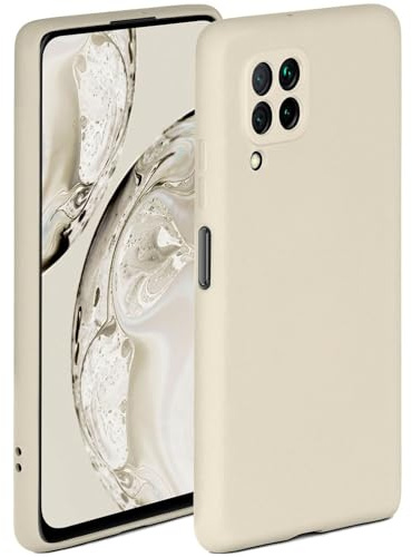 ONEFLOW Soft Case für Huawei P40 Lite Hülle aus Silikon mit Kameraschutz, Silikonhülle mit erhöhtem Schutz fürs Display, Backcover Schutzhülle, weiche Handyhülle, Creme
