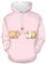 WELLFLYHOM Damen College Sweatshirts und Hoodies mit Tasche Langarm Pullover, Meerschweinchen, L
