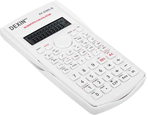 PATIKIL Scientific Calculator, 2-Line Standard Engineering Calculator 12 Digit LCD Display Math Calculator for Office Business Study, White