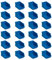 Tayg Lot de 24 tiroirs en plastique empilables nº51 - Organiseur de vis, tiroirs, boîte de rangement, bacs en plastique rectangulaires (17 x 10 x 8 cm, bleu)