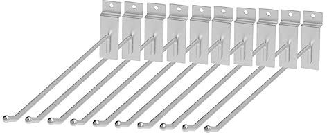 Angoily 32piezas Gancho Para Tablero De Canaleta Simple Metal Para Supermercados Colgar Perchas Estantes De Exhibición