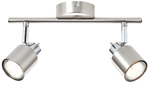 Lightbox 2 flammiges Spotrohr - 15 x 29 x 8 cm - Basic Decken Strahler mit | Spotrohr, 15 x 29 cm, 2 x GU10, max. 10 W, Köpfe schwenkbar, Metall