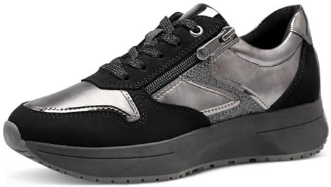 Marco Tozzi Damen Plateau Sneaker mit Schnürsenkeln Freizeit