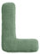 Mealini BUCHSTABENKISSEN - Buchstabe L, grün, ca 17 x 28 cm, Buntes Kissen Alphabet für Namen