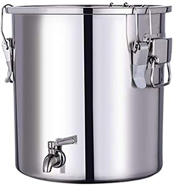OQHAIR Bollitore per Birra Fatta in casa, la Preparazione della Birra Include Coperchio in Acciaio Inossidabile, 30 Litri