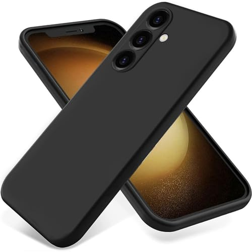CoverKingz Silikon Handyhülle kompatibel mit Samsung Galaxy S23 FE – Slim Handycase Soft Cover Bumper - Gummi Hülle Matt Schwarz