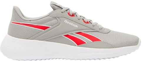 Reebok Men's LITE 4 Sneaker, Grey 2/Vector RED/White, 8 UK
