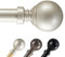 Deconovo 25mm Durchmesser Gardinenstange mit Halterung Edelstahl Vorhangstange Fenster Verstellbare Wandmontage für Scheibengardinen, 122-214 cm, Silber, 1 Stück