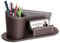 XNONE Mode-Persönlichkeit PU-Leder-Stifthalter Bürobedarf Desktop-Organisator, Desktop-Organisator und Visitenkartenhalter, Stifthalter (Braun)