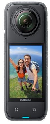 Insta360 X4 Standard Bundle - Waterproof 8K 360 Action Camera, 4K Wide Angle Video, Invisible Selfie Stick Effect, Removable Lens Protector, 135 Minutes Battery Life, AI Editing