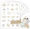 Sticker Hochzeit Gästebuch - Creme - Liebevoll designte Sticker -187 Motive - Aufkleber Hochzeit für das Gästebuch - Sticker Gästebuch Hochzeit