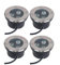 GUODDM 4PCS Très Mince Spot LED - 3W Étanche IP68 Éclairage sous-Marin Lumière, Piscine Encastrable Terrasse De Jardin Spot LED Exterieur Lumière(White,3W(12V))