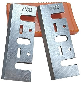 MNUPL Lames de Couteau de Rabot HSS TCT 82mm X 29mm X 3mm 3-1/4 Remplacement for 1900B Bosch Ryobi 2 pièces(HSS)
