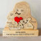 Drawelry Personalisierte Löwe Statue Holzpuzzle Ornament mit 2-9 Familien Namen Schnitzereien Holz Löwen Skulptur Kunstpuzzle als Desktop Dekoration Geschenk für Familie, Oma, Opa Mama, Papa (A5)